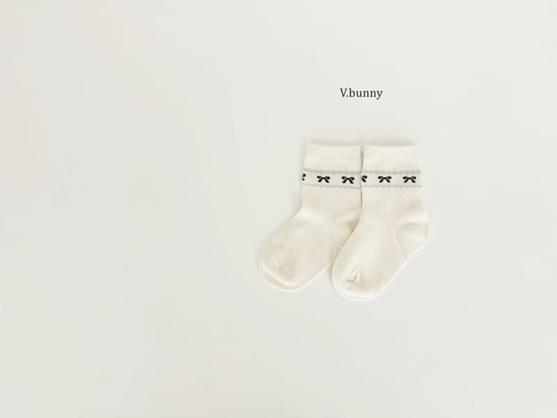 V Bunny - Korean Children Fashion - #designkidswear - Cookies and Cream Socks Set - 4