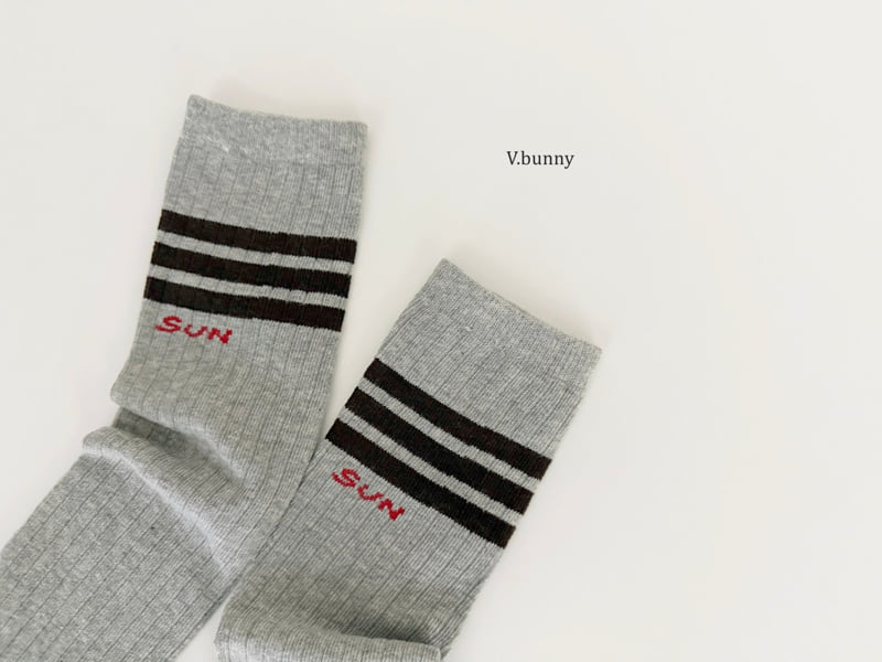 V Bunny - Korean Children Fashion - #fashionkids - Sun Heart Socks Set - 11