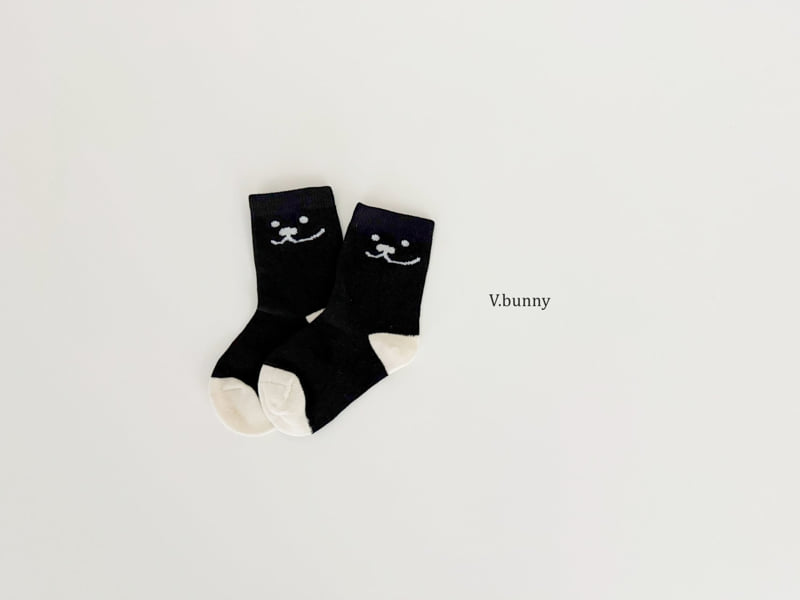 V Bunny - Korean Children Fashion - #fashionkids - Smiley Bear Socks Set - 7