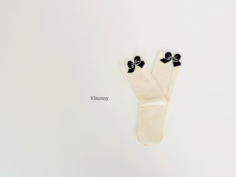 V Bunny - Korean Children Fashion - #fashionkids - Art Ribbon Socks Set - 6