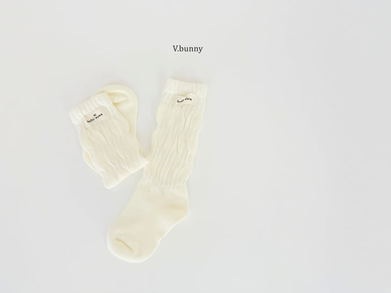 V Bunny - Korean Children Fashion - #fashionkids - Pleated Socks Set - 5