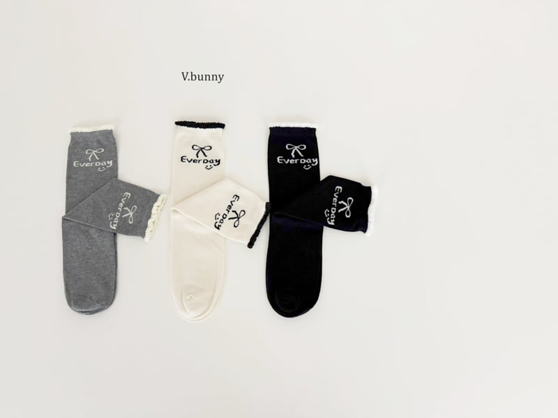 V Bunny - Korean Children Fashion - #fashionkids - Everyday Socks Set - 3