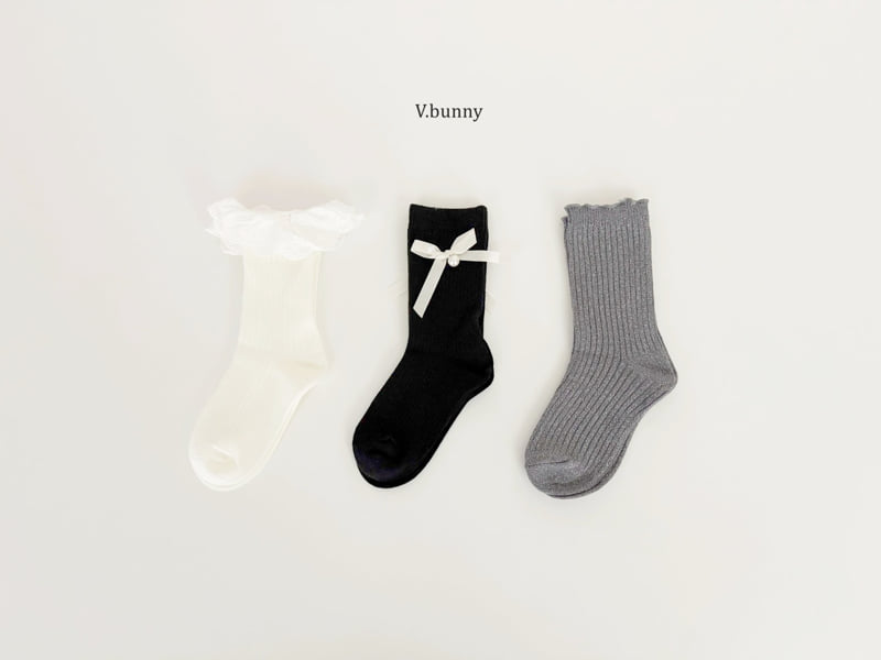 V Bunny - Korean Children Fashion - #fashionkids - Ripple Socks Set
