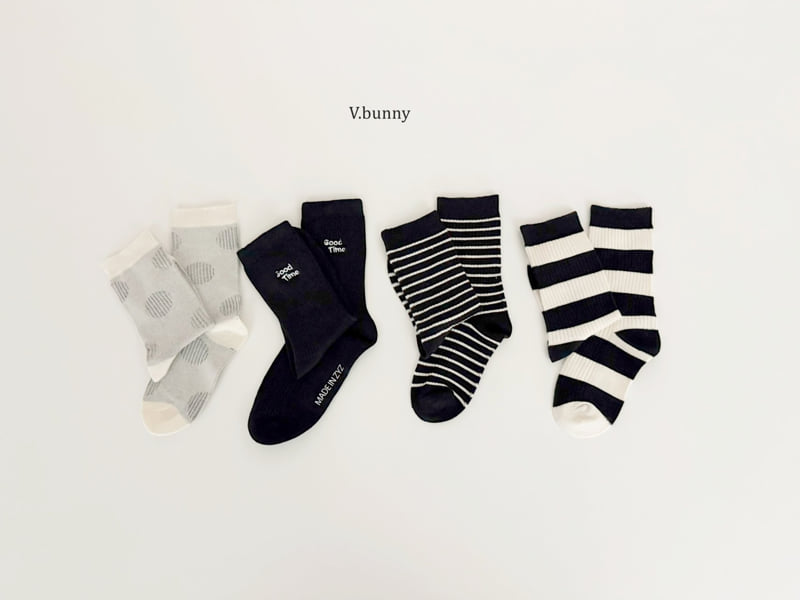 V Bunny - Korean Children Fashion - #fashionkids - Good Time Socks Set - 10