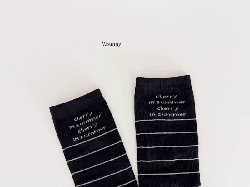 V Bunny - Korean Children Fashion - #fashionkids - Cherry Love Socks Set - 9