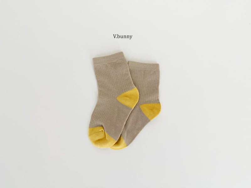 V Bunny - Korean Children Fashion - #fashionkids - Brown Socks Set - 8