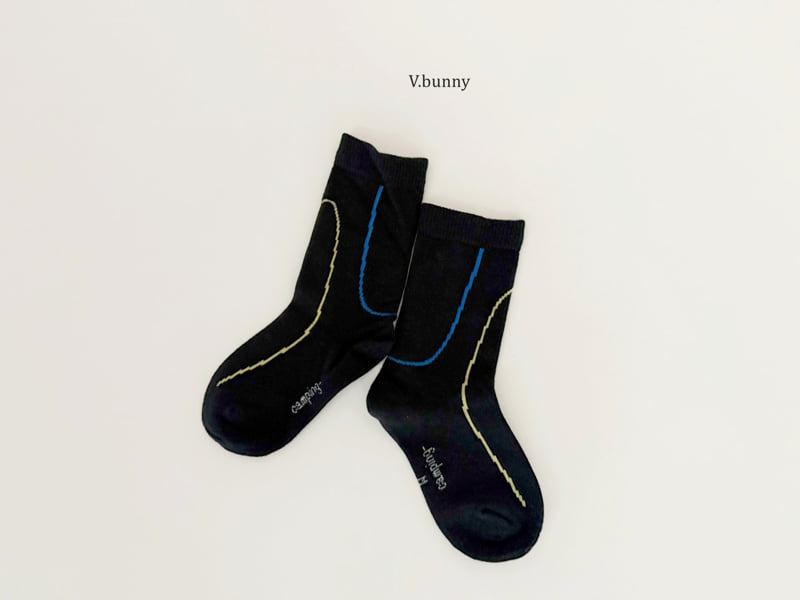 V Bunny - Korean Children Fashion - #fashionkids - Baseball Dog Socks Set - 5