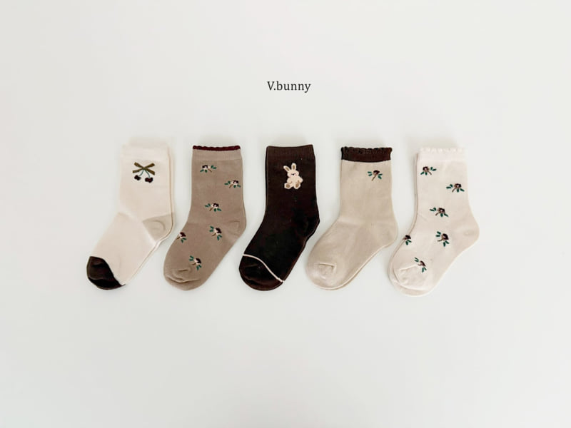 V Bunny - Korean Children Fashion - #fashionkids - Emma Socks Set