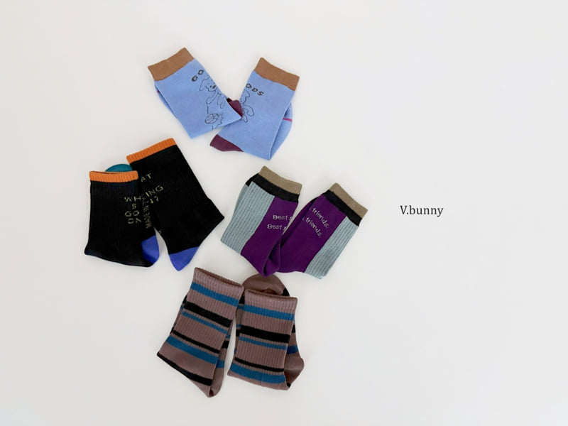 V Bunny - Korean Children Fashion - #fashionkids - Dribble Socks Set - 2