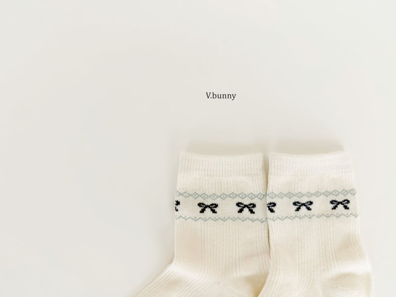 V Bunny - Korean Children Fashion - #fashionkids - Cookies and Cream Socks Set - 5