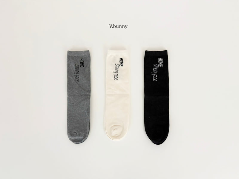 V Bunny - Korean Children Fashion - #kidsshorts - Face Socks Set
