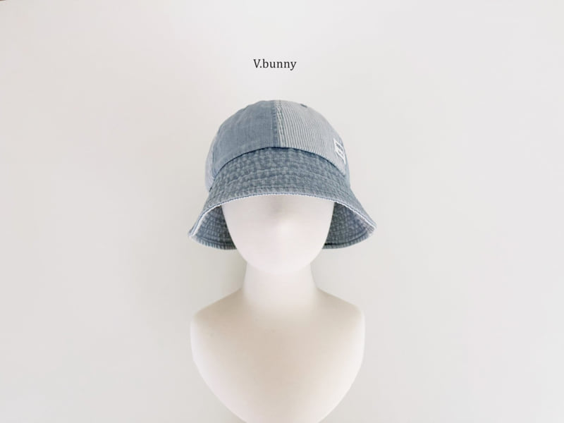 V Bunny - Korean Children Fashion - #kidsshorts - Colorblock Denim Bucket Hat - 9