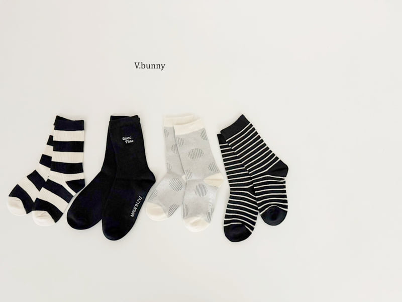 V Bunny - Korean Children Fashion - #kidsshorts - Good Time Socks Set - 11