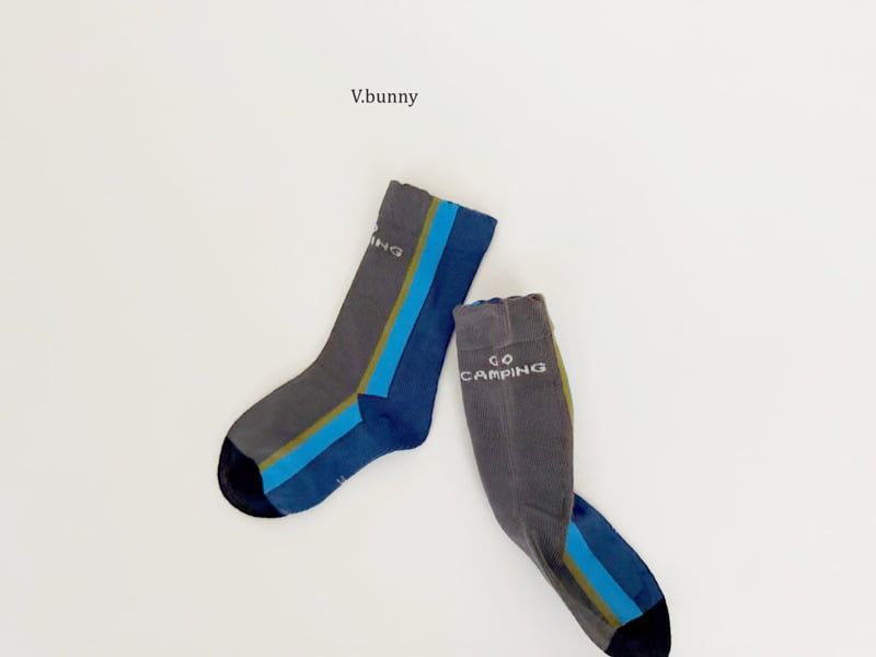 V Bunny - Korean Children Fashion - #kidsshorts - Baseball Dog Socks Set - 6