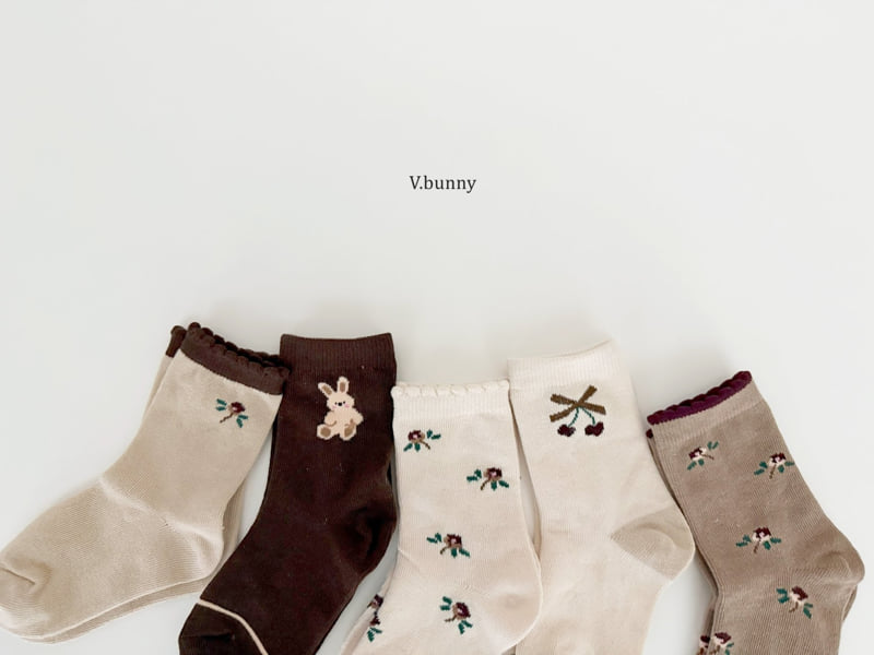 V Bunny - Korean Children Fashion - #kidsshorts - Emma Socks Set - 2