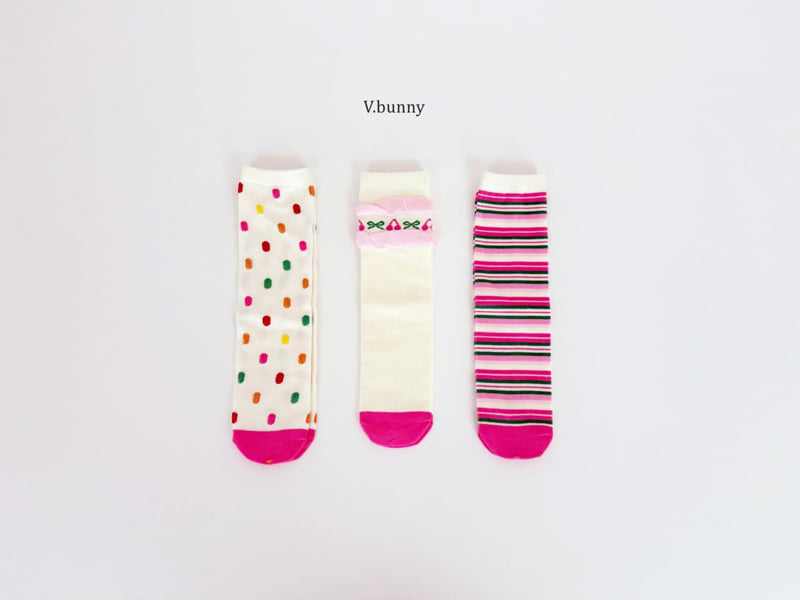 V Bunny - Korean Children Fashion - #kidsshorts - Colorful Socks Set