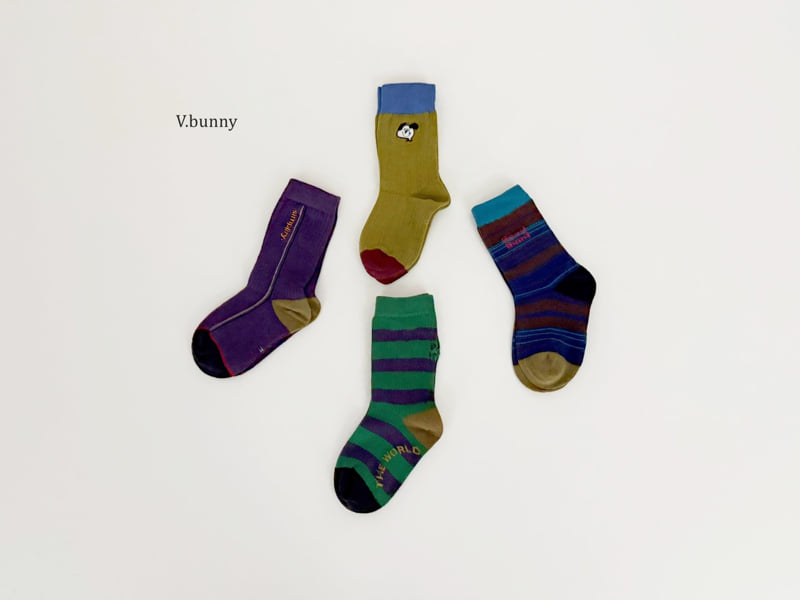 V Bunny - Korean Children Fashion - #kidsshorts - Simply Socks Set - 2