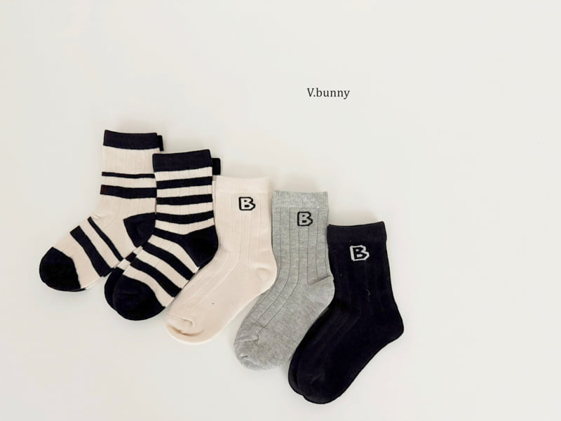 V Bunny - Korean Children Fashion - #kidsshorts - Big Big Socks Set - 2