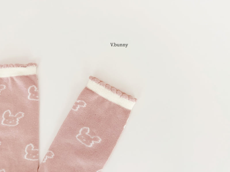 V Bunny - Korean Children Fashion - #kidsshorts - Striped Bunny Socks Set - 11