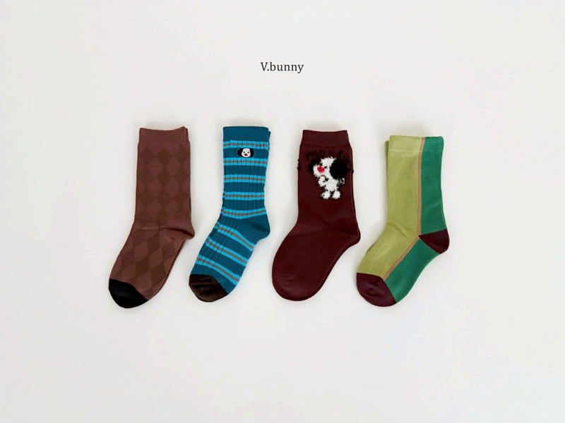 V Bunny - Korean Children Fashion - #kidsstore - Choco Socks Set