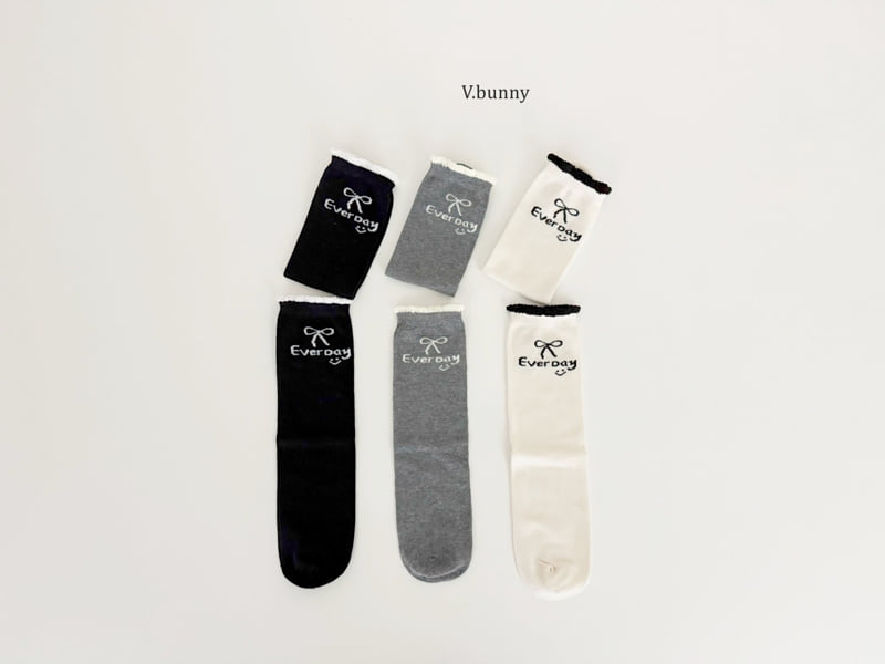 V Bunny - Korean Children Fashion - #kidsstore - Everyday Socks Set - 5