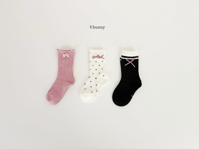 V Bunny - Korean Children Fashion - #kidsstore - Miu Socks Set