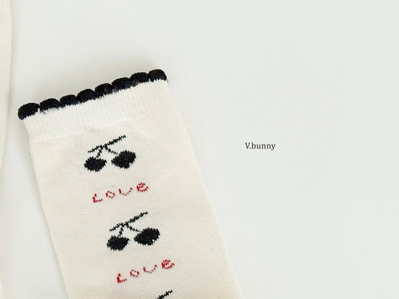 V Bunny - Korean Children Fashion - #kidsstore - Cherry Love Socks Set - 11
