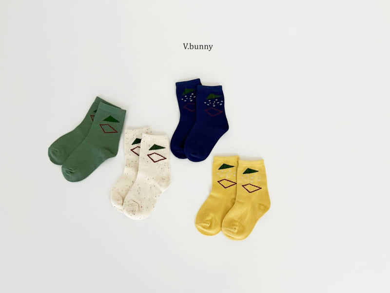 V Bunny - Korean Children Fashion - #kidsstore - Shape Socks Set - 9