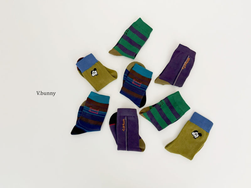 V Bunny - Korean Children Fashion - #kidsstore - Simply Socks Set - 3