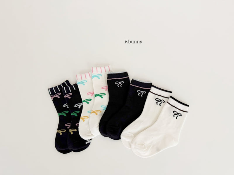 V Bunny - Korean Children Fashion - #kidsstore - Curly Socks Set - 10