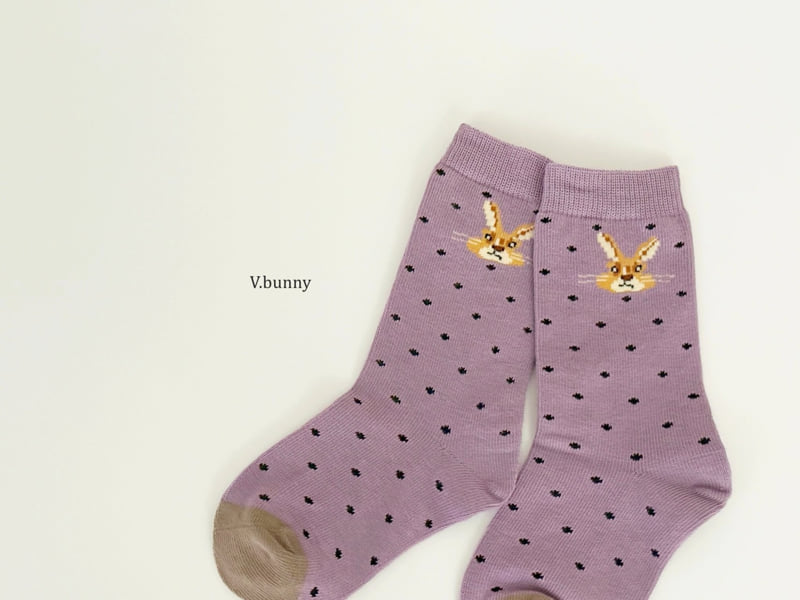 V Bunny - Korean Children Fashion - #kidsstore - Ribbon Socks Set - 5