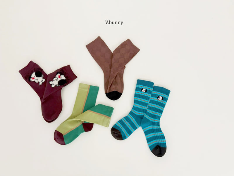 V Bunny - Korean Children Fashion - #kidzfashiontrend - Choco Socks Set - 2