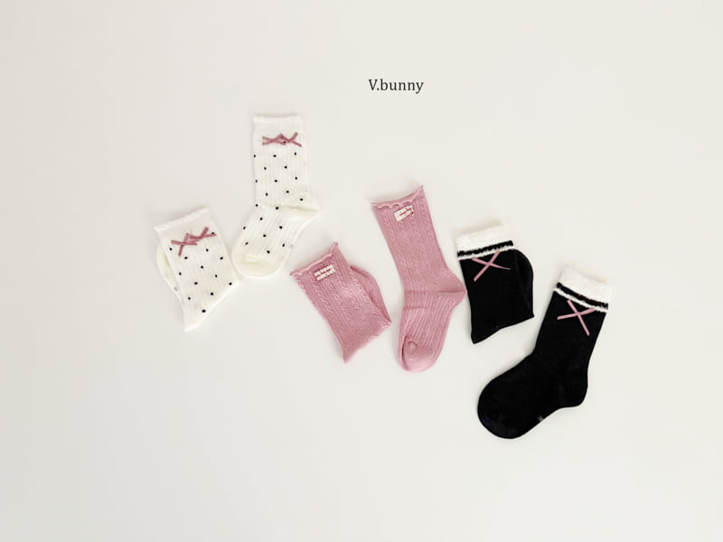 V Bunny - Korean Children Fashion - #kidzfashiontrend - Miu Socks Set - 2