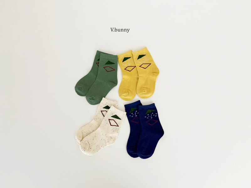 V Bunny - Korean Children Fashion - #kidzfashiontrend - Shape Socks Set - 10