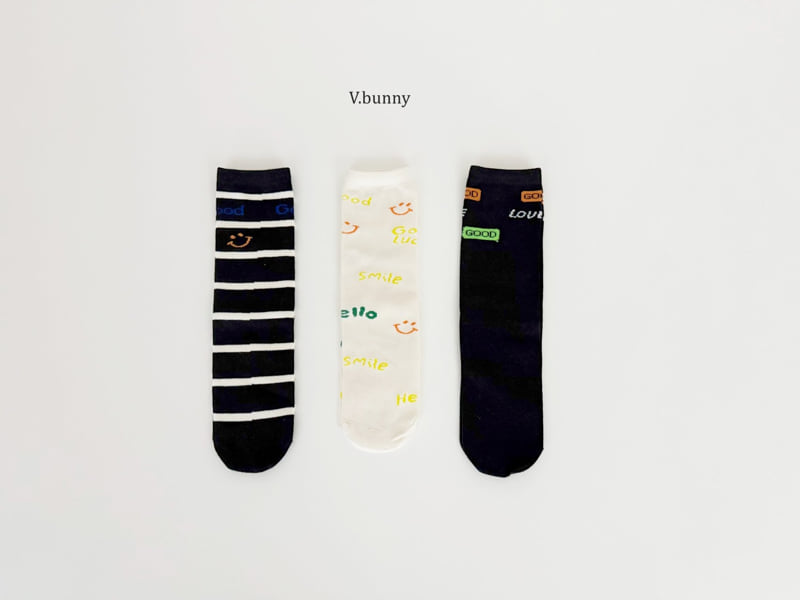 V Bunny - Korean Children Fashion - #kidzfashiontrend - Hello Love Socks Set