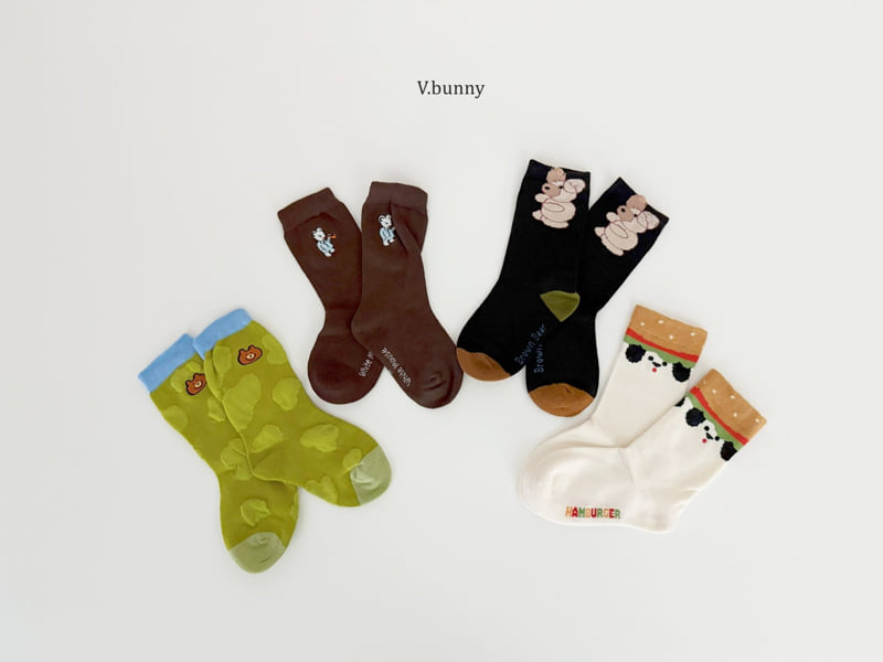 V Bunny - Korean Children Fashion - #kidzfashiontrend - Brown Bear Socks Set - 11
