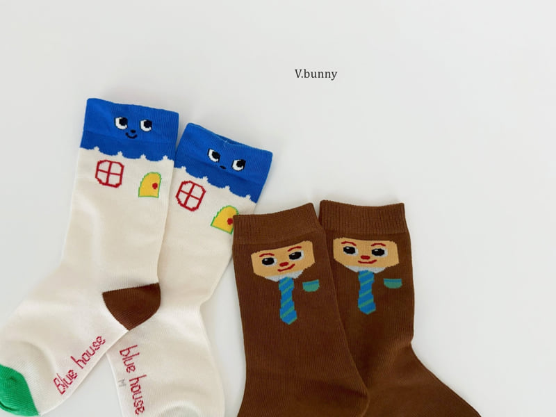 V Bunny - Korean Children Fashion - #kidzfashiontrend - Bread Socks Set - 7