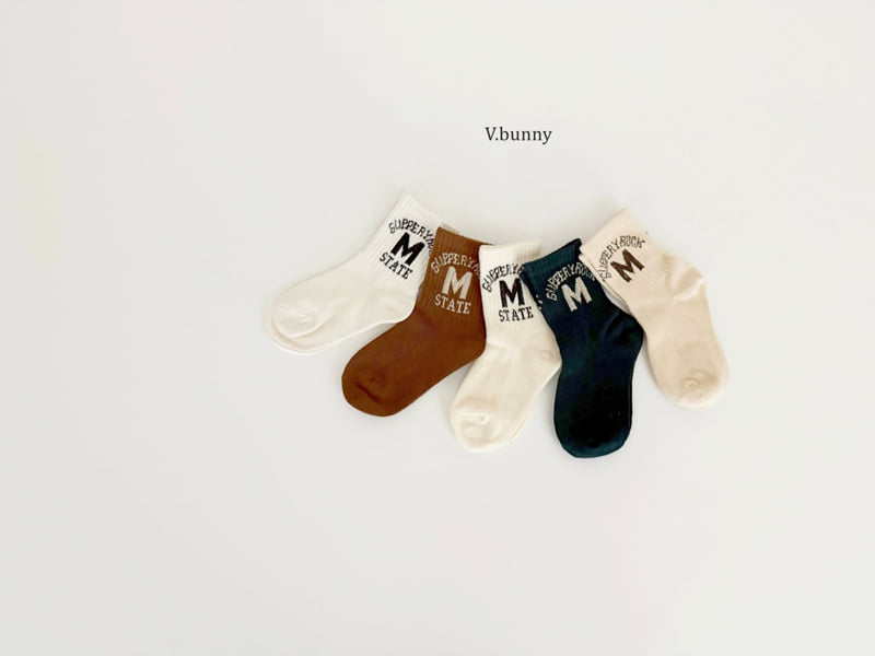 V Bunny - Korean Children Fashion - #kidzfashiontrend - State Socks Set - 3