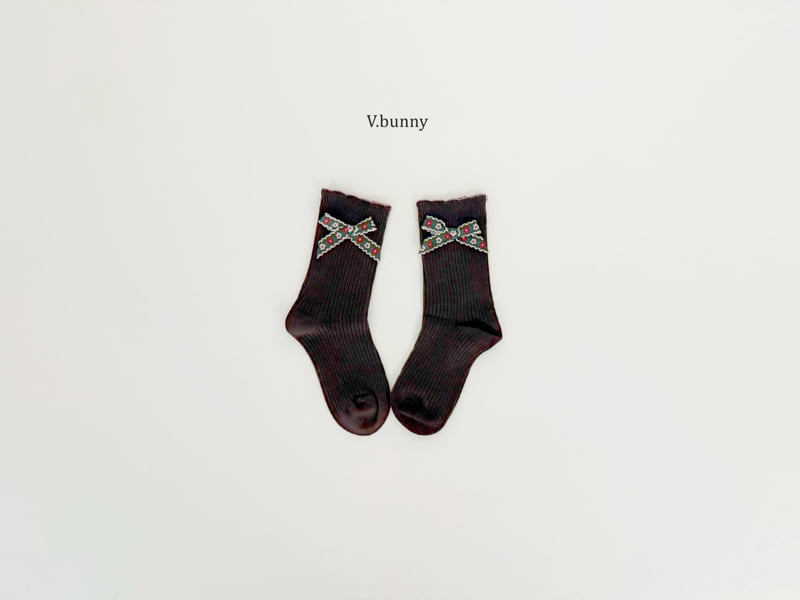 V Bunny - Korean Children Fashion - #kidzfashiontrend - Ribbon Socks Set - 6