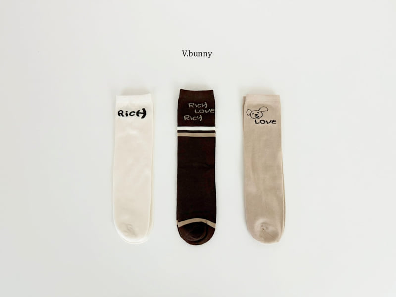V Bunny - Korean Children Fashion - #kidzfashiontrend - Rich Socks Set