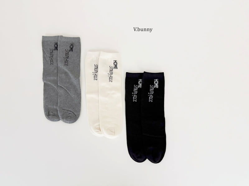 V Bunny - Korean Children Fashion - #littlefashionista - Face Socks Set - 5