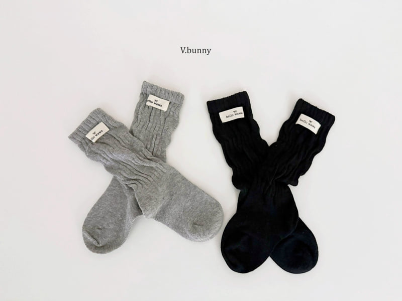 V Bunny - Korean Children Fashion - #littlefashionista - Pleated Socks Set - 10