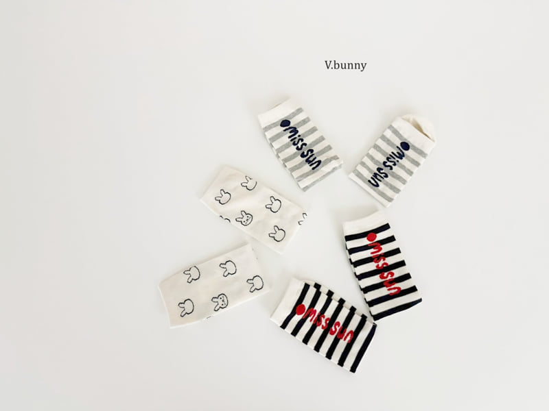 V Bunny - Korean Children Fashion - #littlefashionista - Miseon Socks Set - 3
