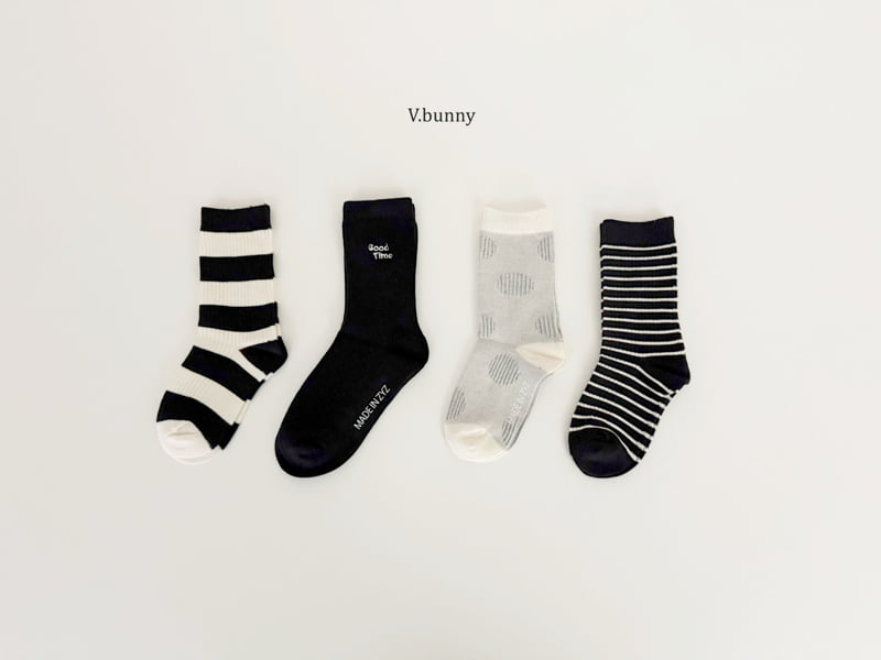 V Bunny - Korean Children Fashion - #littlefashionista - Good Time Socks Set