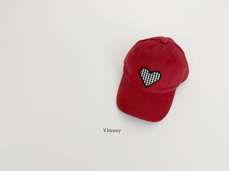 V Bunny - Korean Children Fashion - #littlefashionista - Check Heart Cap - 11