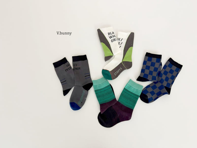 V Bunny - Korean Children Fashion - #littlefashionista - Fashionista Socks Set - 2