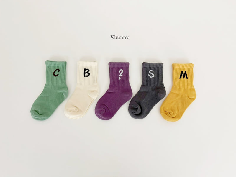 V Bunny - Korean Children Fashion - #littlefashionista - Question Socks Set