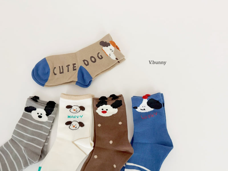 V Bunny - Korean Children Fashion - #littlefashionista - Dogo Socks Set - 3