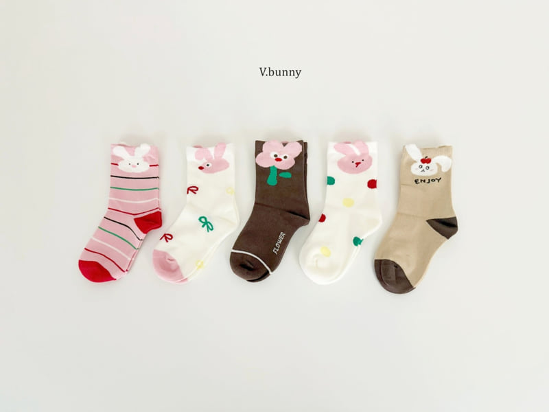 V Bunny - Korean Children Fashion - #littlefashionista - Bunnies Socks Set