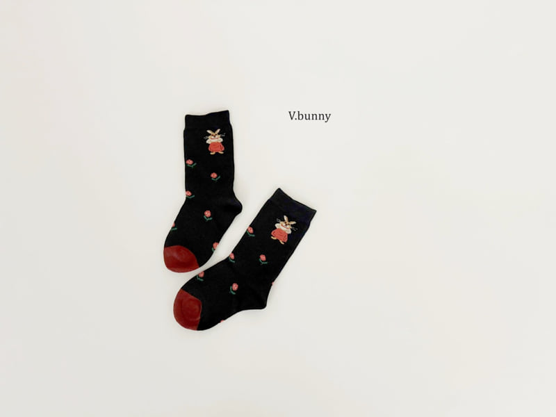 V Bunny - Korean Children Fashion - #littlefashionista - Ribbon Socks Set - 8